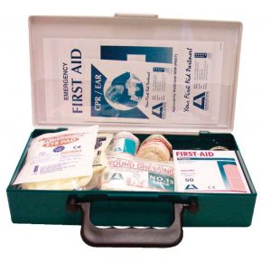 Work Vehicle First Aid Kit, Small, Complete Set In Plastic Case