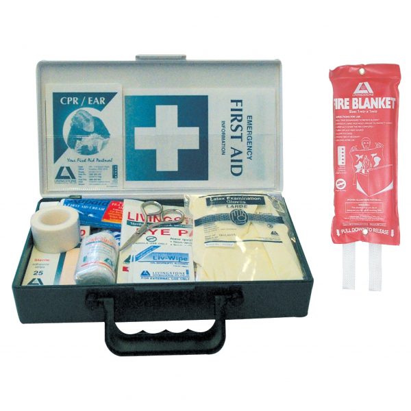 Kitchen First Aid Kit, Deluxe, Complete Set In Plastic Case