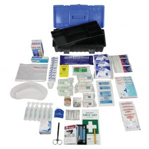 Queensland Low Risk First Aid Kit, Complete Set In Plastic Case, for 1-25 people